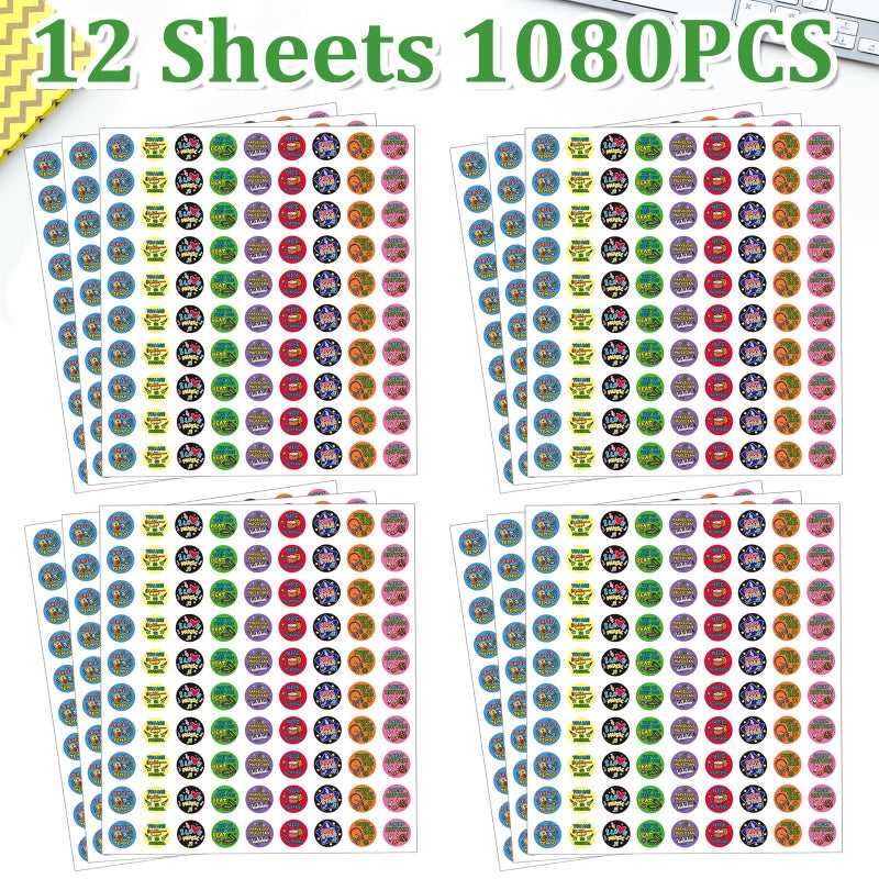 Yewfold 1080 Pieces Music Reward Stickers for Kids, Instrument Themed Inspiration Stickers for Student Incentives, Classroom Supplies (Music) - Image 3