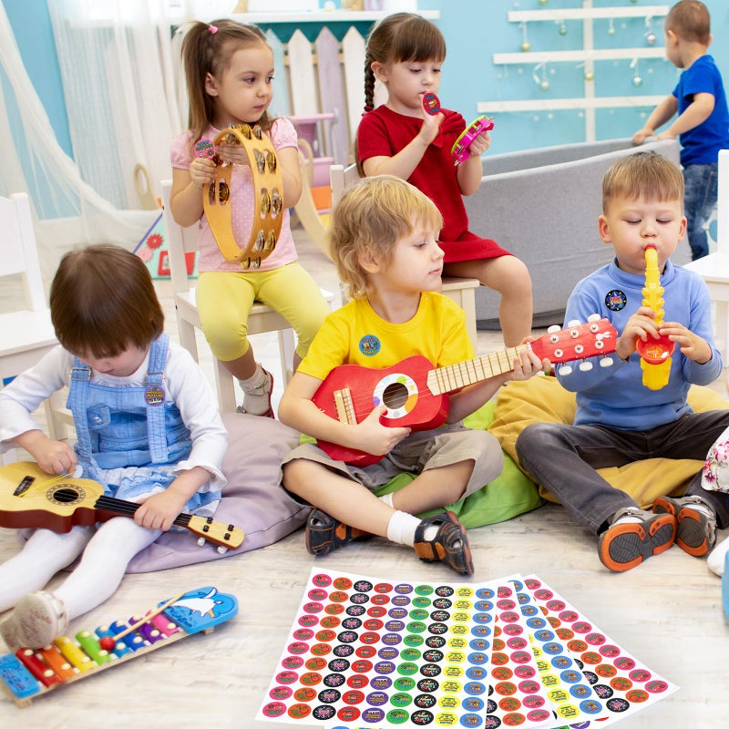 Yewfold 1080 Pieces Music Reward Stickers for Kids, Instrument Themed Inspiration Stickers for Student Incentives, Classroom Supplies (Music) - Image 4