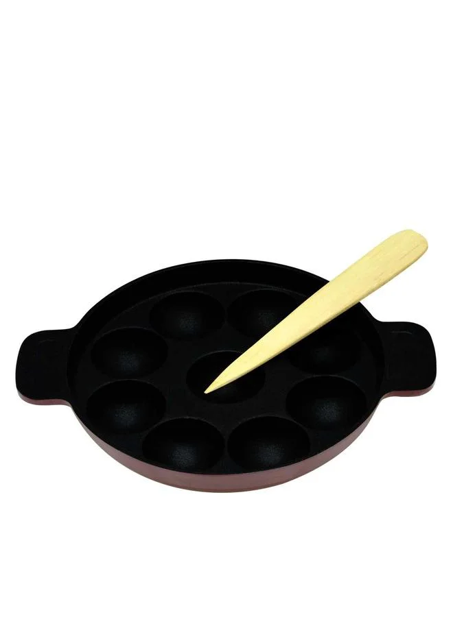 راج مقلاة بانيرام غير لاصقة بحجم  سم  حفر مع ملعقة