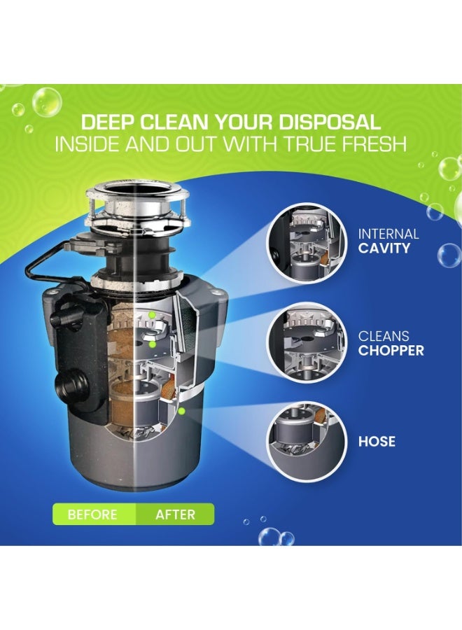 True Fresh Garbage Disposal Cleaner and Deodorizer Packets-24 Pack, Kitchen Sink Cleaner Drop-in, Removes Odor Buildup, Citrus Foaming Garbage Disposal Deodorizer Packets with Up-to 1 Year Supply - Image 2