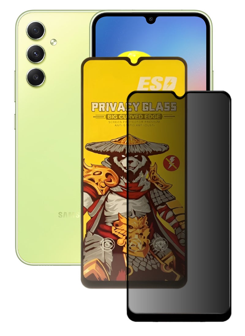 ESD Tempered Dustproof Privacy Glass Screen Protector Compatible For Samsung Galaxy A34 5G - Image 1