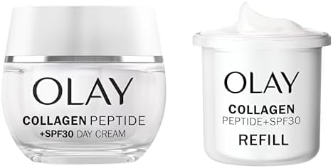 Olay Collagen Peptide Face Moisturiser Day Cream SPF 30 Skincare with Niacinamide 99 Purity and Antioxidant Vitamin E Advanced Anti Aging Skin Care Strengthens Restores Hydrates 50ml