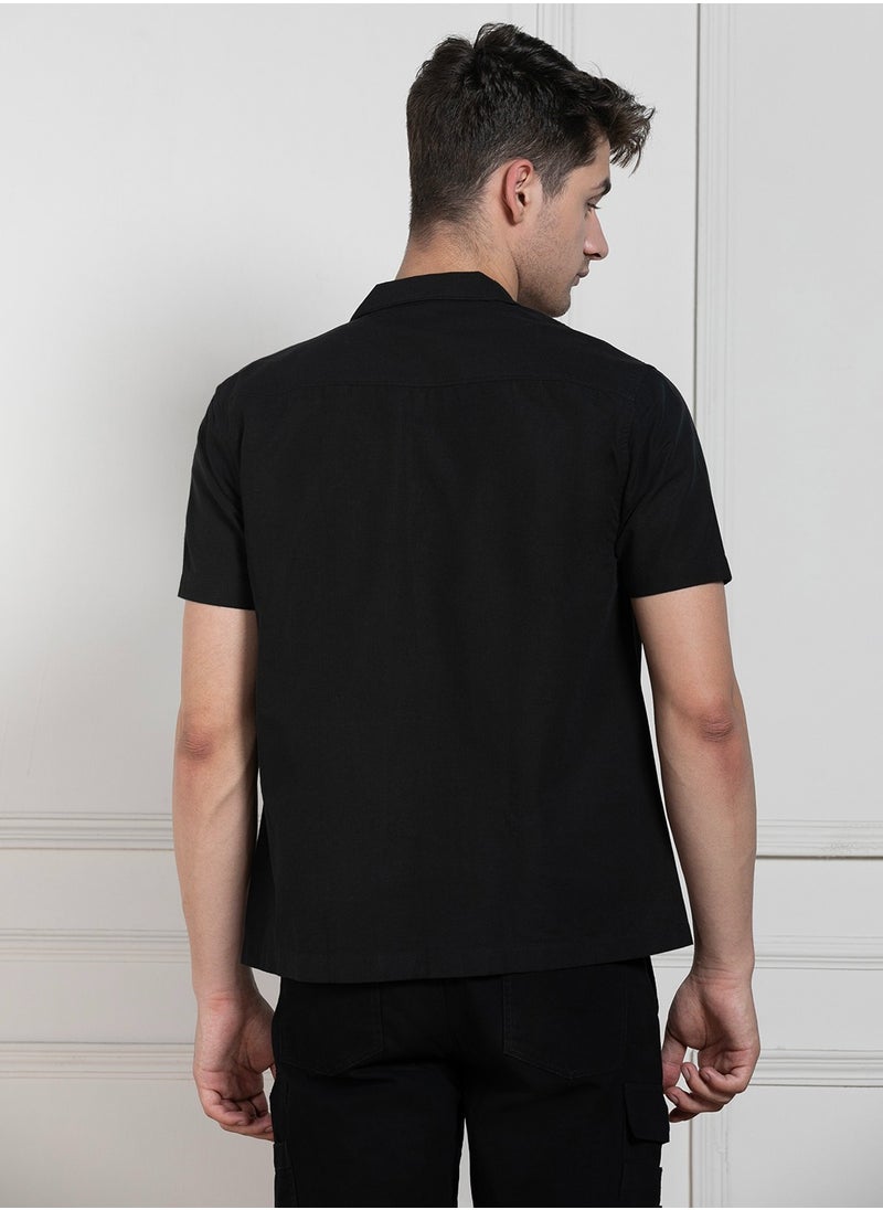 Dennis Lingo Relaxed Fit Black Shirt for Men - Casual, Comfortable  - Image 3