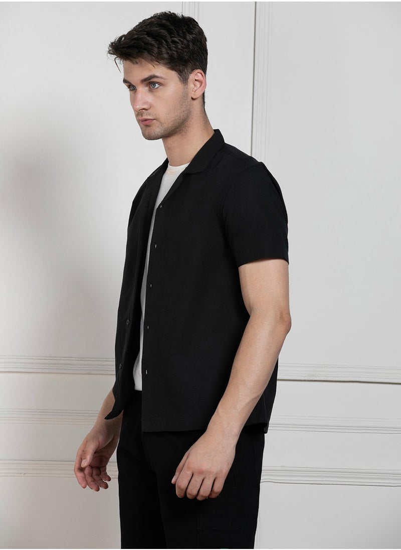 Dennis Lingo Relaxed Fit Black Shirt for Men - Casual, Comfortable  - Image 2
