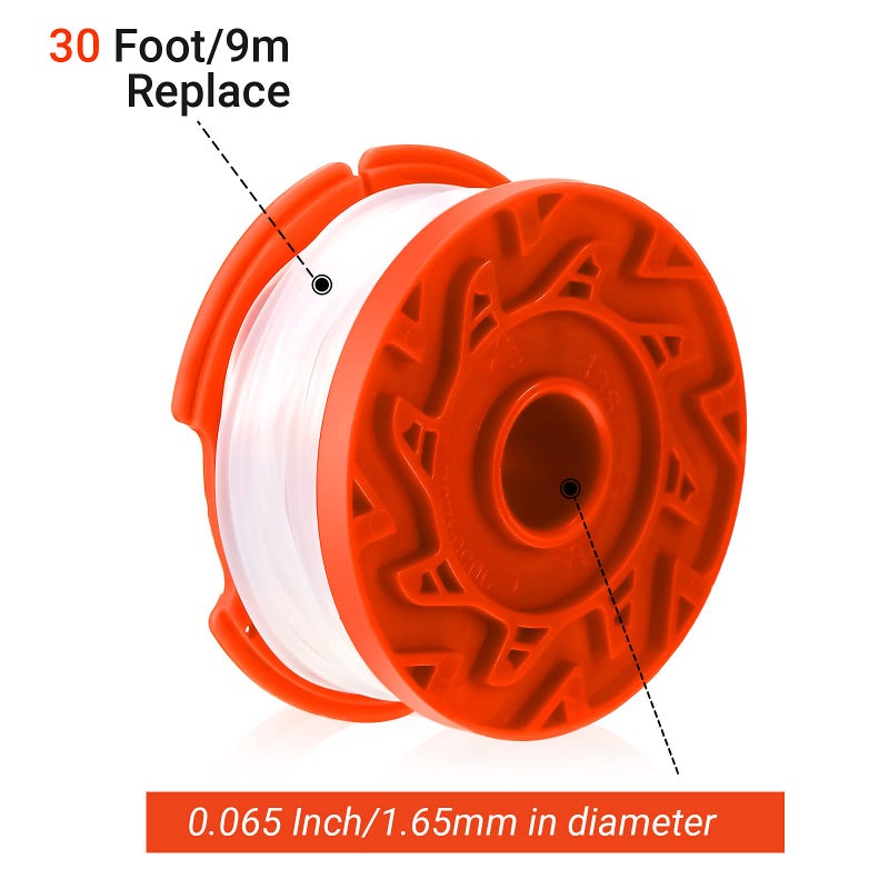 Mudder 6 Pieces CMZST0653 Line String Trimmer Replacement Trimmer Spool Line 30 Feet 0.065 Inch Auto Feed Grass Trimmer Spool Line Compatible with Craftsman - Image 2