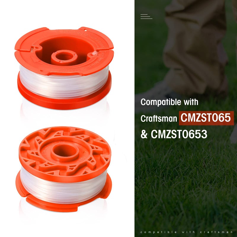 Mudder 6 Pieces CMZST0653 Line String Trimmer Replacement Trimmer Spool Line 30 Feet 0.065 Inch Auto Feed Grass Trimmer Spool Line Compatible with Craftsman - Image 5
