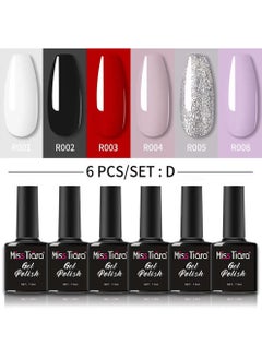 MissTiara Gel Nail Polish, Nail glue,6-Piece UV and LED Gel Nail Polish Set Multicolour Long Lasting Nail Gel Polish DIY nail art at home  - Image 2