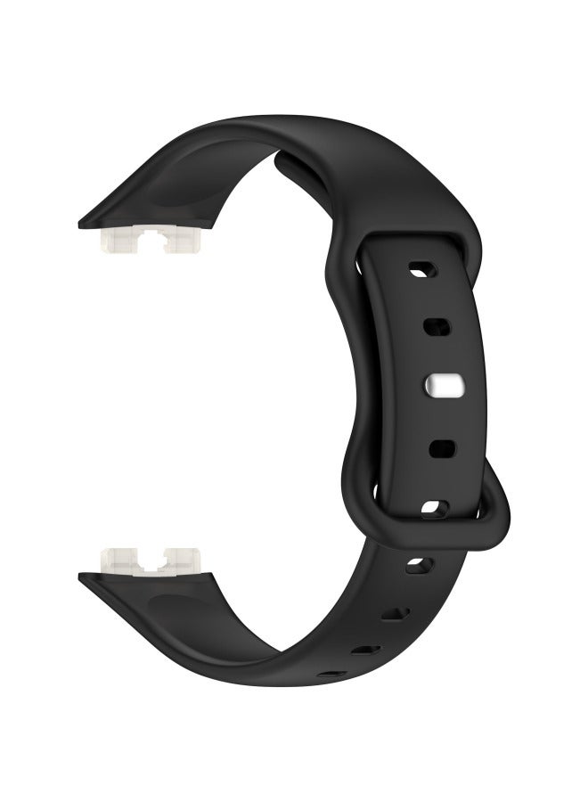 For huawei Bracelet 8/9 Official Silicone Strap For huawei Band9/8 Smart Bracelet Sports Strap-Color:Black  - Image 1