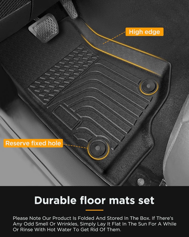 CarQiWireless for Jeep Wrangler JL Unlimited 4-Door 2025-2018 2024 Floor Mats Cargo Liner Unlimited 4-Door with Subwoofer (Not for JK/4XE) Rubber Trunk Carpet All Weather TPE Waterproof Tech,Automotive Accessories - Image 4