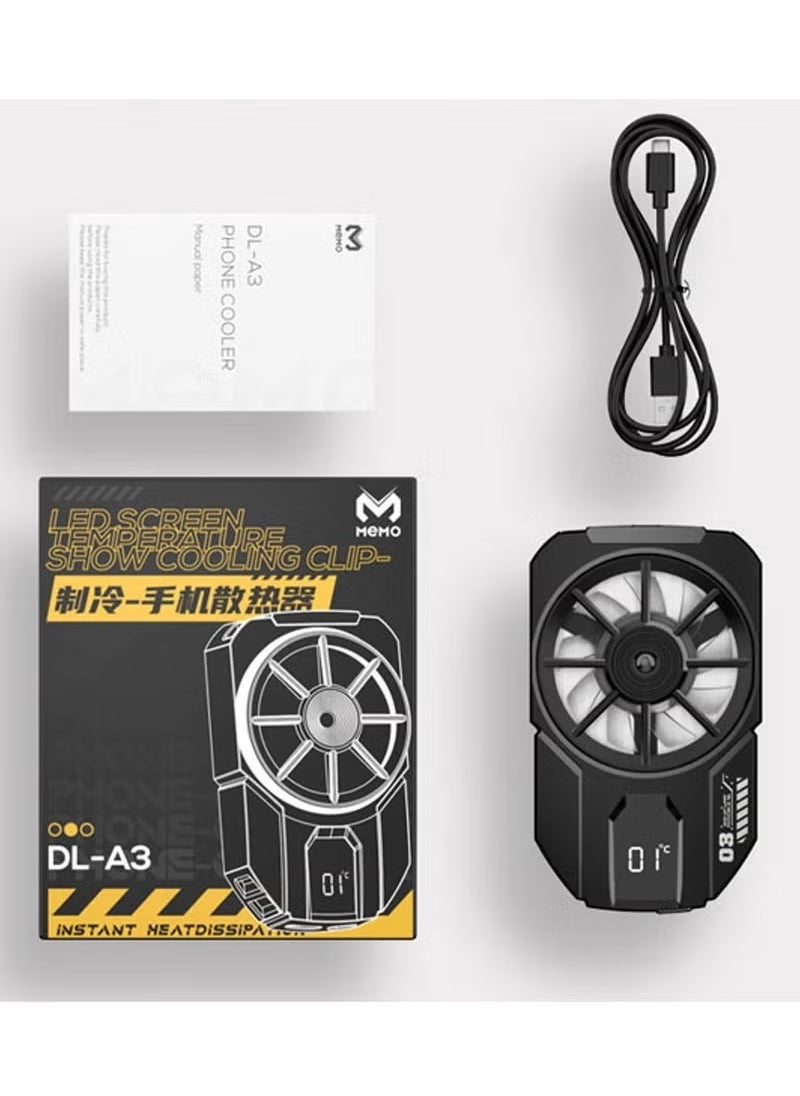 Memo DL-A3 Semiconductor Cooling Mobile Phone Radiator | Fast & Efficient Heat Dissipation for All Smartphones | Universal Cooling Fan for Gaming, Streaming & Extended Use | Lightweight Portable Device Cooler for Optimal Performance - Image 1