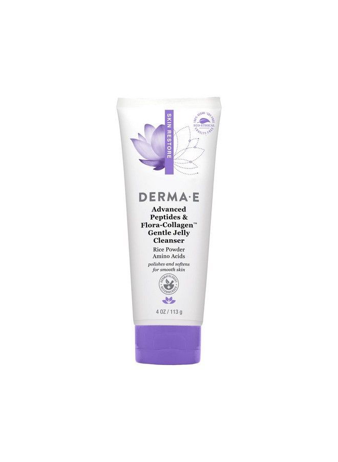 derma-e Derma E Advanced Peptides And Floracollagen Gentle Jelly Cleanser Cleansing Face Wash Brightens Hydrates And Reduces Appearance Of Facial Lines And Wrinkles 4 Oz - Image 2