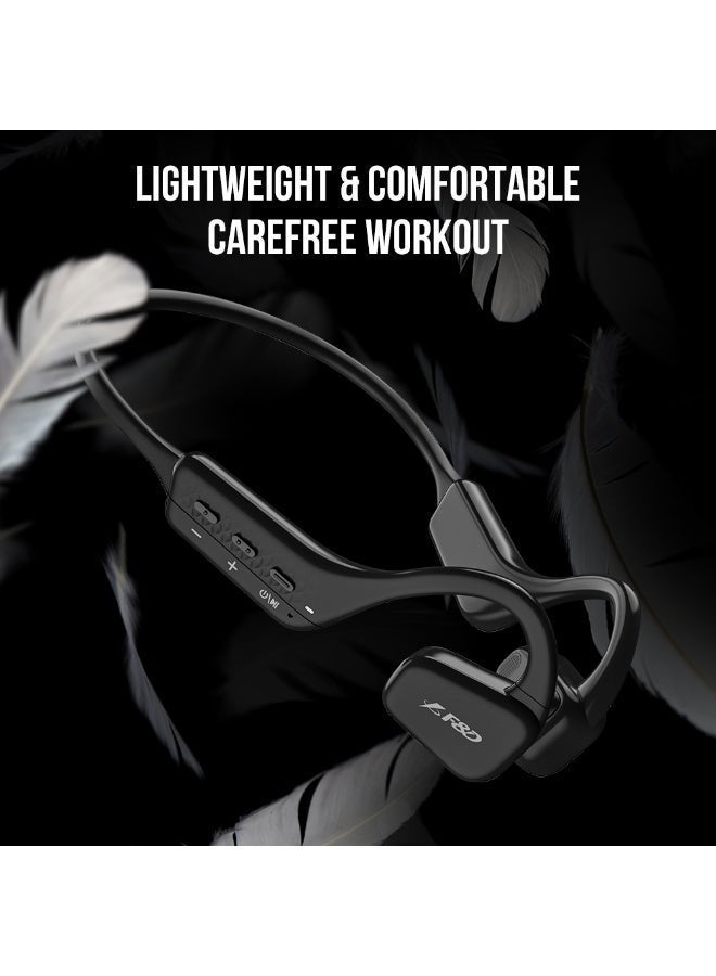 F&D O1 Open Ear Bluetooth Headphones, Air Conduction Sports Wireless Earbuds with Bass Boost, HiFi Stereo Sound, IPX4 Sweatproof, 8H Playtime, Private Mode, Secure Fit for Sports Running - Image 4