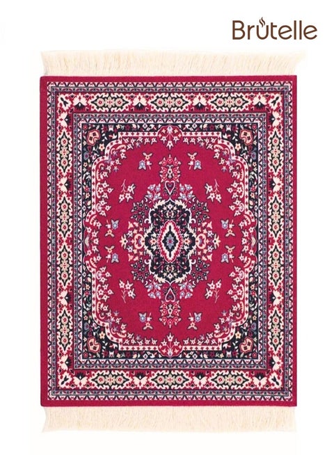 Coffee Mat Arabic Style Absorbent Insulated Coaster Coffee or Tea Coaster Table Mat Heat Resistant Drying Non-slip Coffee Coaster Suitable for Coffee Machine, Coffee Pot, Coffee Accessories 1 Piece