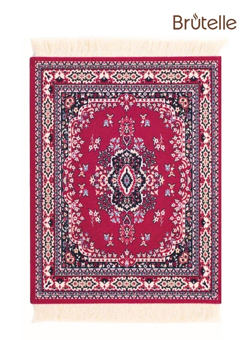 بريتيل حصيرة قهوة على الطراز العربي معزولة ماصة للقهوة أو الشاي، حصيرة طاولة مقاومة للحرارة، مقاومة للتجفيف، غير قابلة للانزلاق، مناسبة لماكينة القهوة، وعاء القهوة، ملحقات القهوة، قطعة واحدة - Image 1