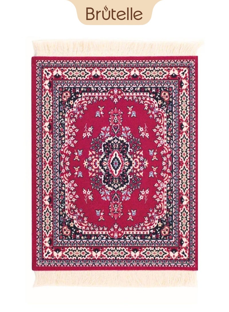 بريتيل حصيرة قهوة على الطراز العربي معزولة ماصة للقهوة أو الشاي، حصيرة طاولة مقاومة للحرارة، مقاومة للتجفيف، غير قابلة للانزلاق، مناسبة لماكينة القهوة، وعاء القهوة، ملحقات القهوة، قطعة واحدة - Image 1