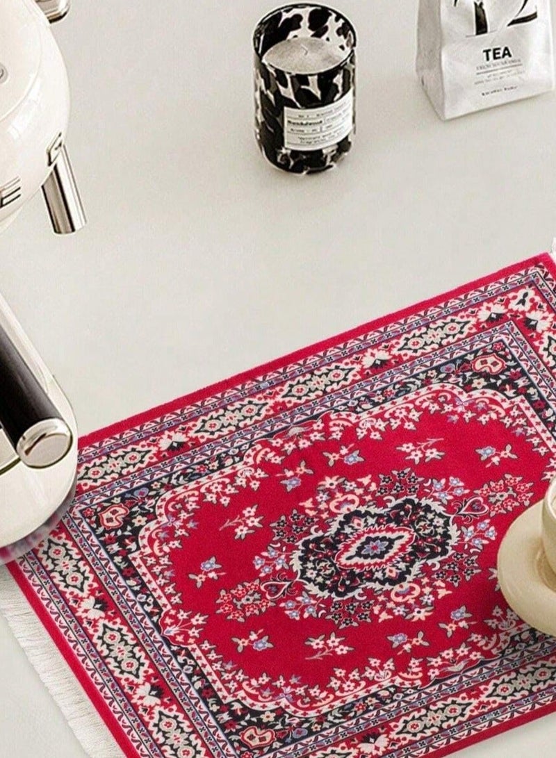 Brutelle V60 Coffee Mat Arabic Style Absorbent Insulated Coaster Coffee or Tea Coaster Table Mat Heat Resistant Drying Non-slip Coffee Coaster Suitable for Coffee Machine, Coffee Pot, Coffee Accessories, Ideal for Office Home Coffee Corner and Pour-over coffee1 Piece - Image 4