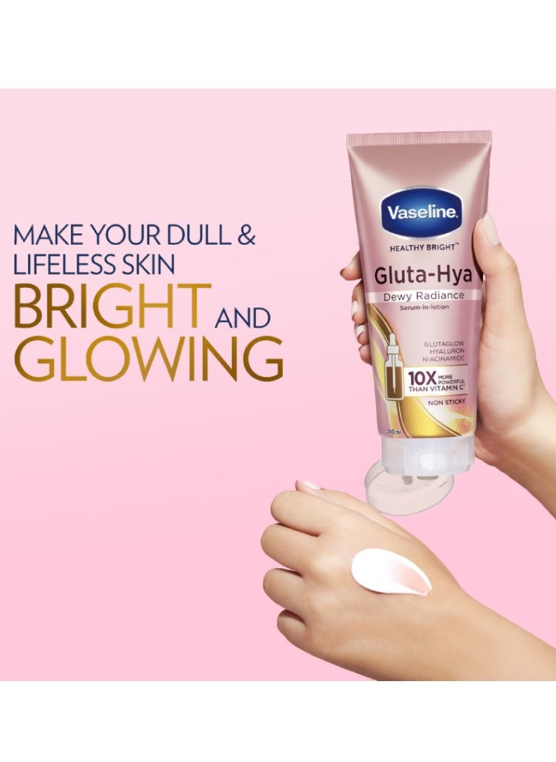 Vaseline Vaseline Essential Even Tone Body Lotion Smooth Radiance, Gluta-Hya Serum Burst, 10X More Powerful than Vitamin C, Deeply Moisturising, 300ml  - Image 3