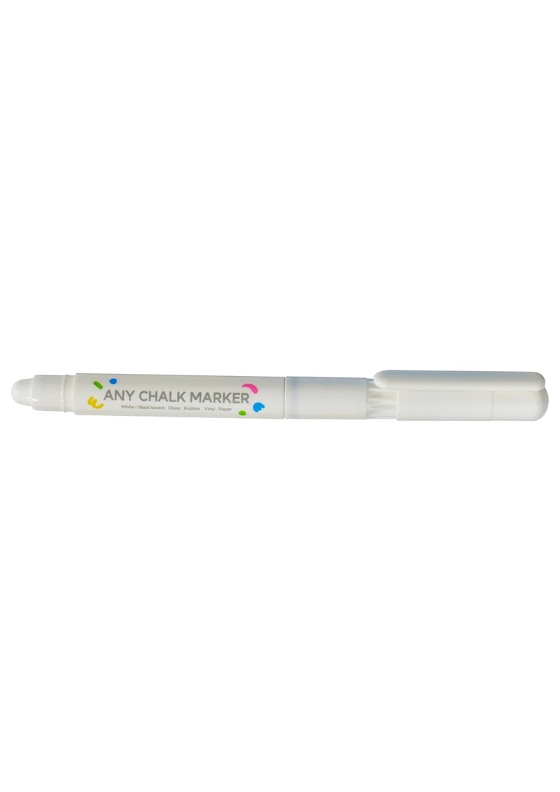 Dong-A Board & Glass Chalk Pen Marker (12 Pc White Chalk Marker) - Image 1