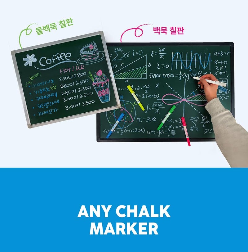 Dong-A Board & Glass Chalk Pen Marker (12 Pc White Chalk Marker) - Image 5