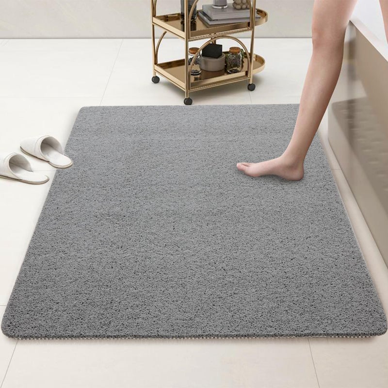 HOMBYS 58 x 32 Extra Large Shower Mat for Shower Stall Tub Non Slip Bath Mat Bathroom Accessories PVC Loofah Mats for Shower and Bathroom Quick Drying Grey 58x32