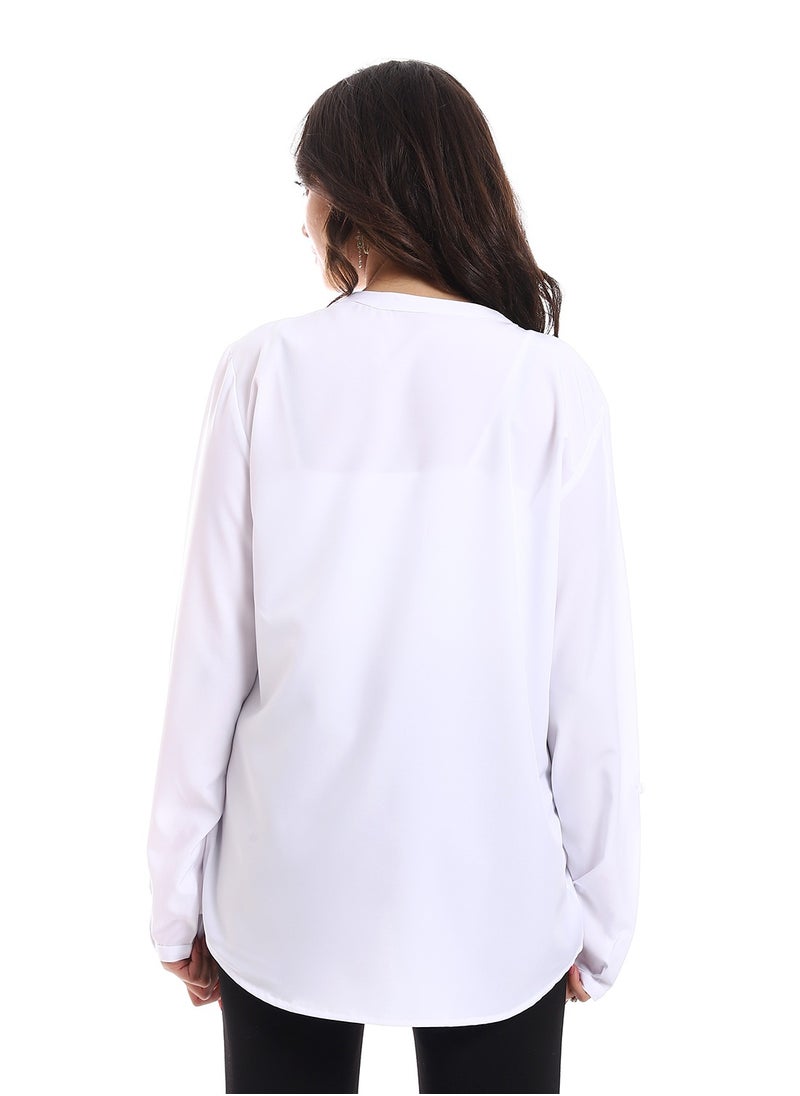 Master Jeans - Women’s Casual Roll Up Sleeves Shirt - Image 1