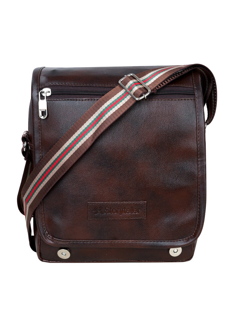 STORYTELLER Bruno Leather Finish Crossbody Sling Bag Casual Daypack for Business and Casual travel - Image 1