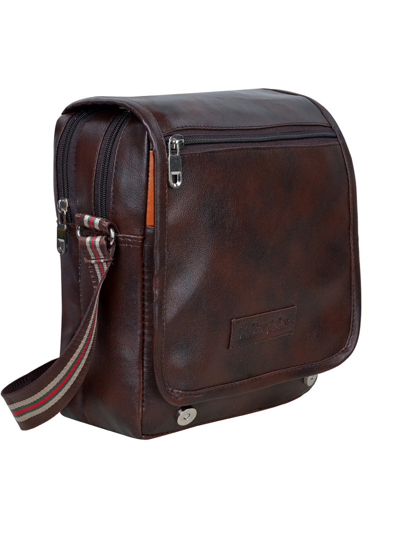 STORYTELLER Bruno Leather Finish Crossbody Sling Bag Casual Daypack for Business and Casual travel - Image 2