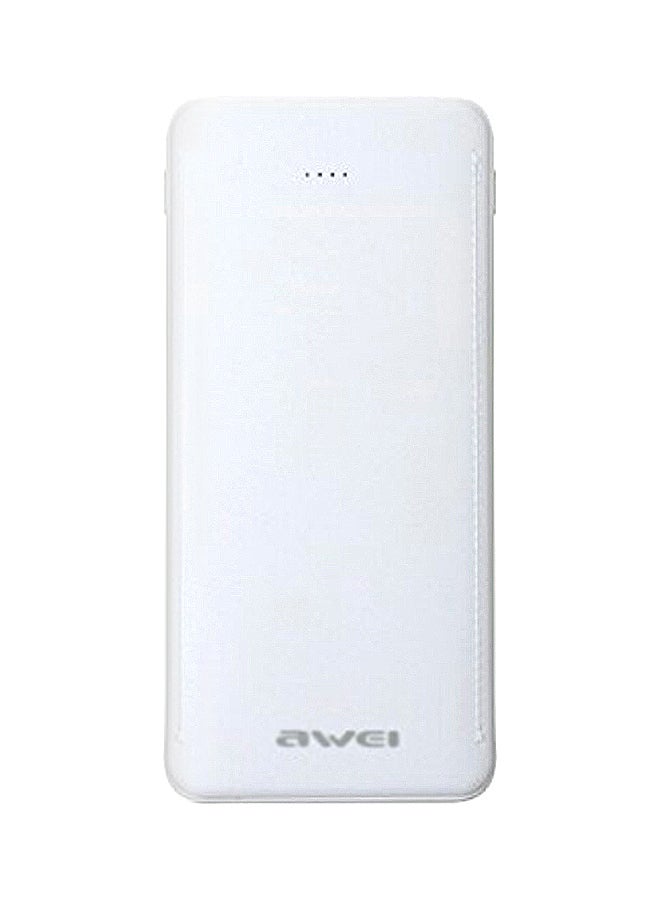باور بانك مع ضوء فلاش 10000 mAh أبيض