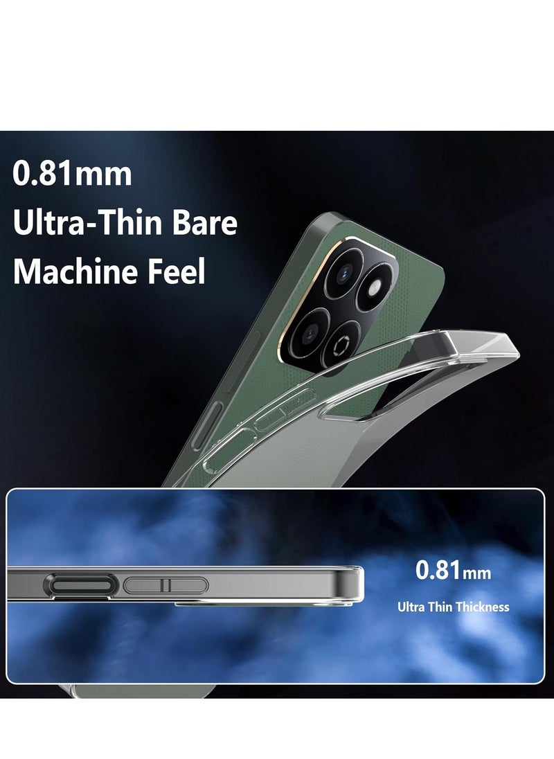 ماركة غير محددة - case for Honor 200 Smart/X7C 5G/9t 5g/60 plus 5g  Clear Case,a Soft TPU Shell,Soft Bumper Scratch Resistant Silicone Pad Shell-Transparent[clear] - Image 1