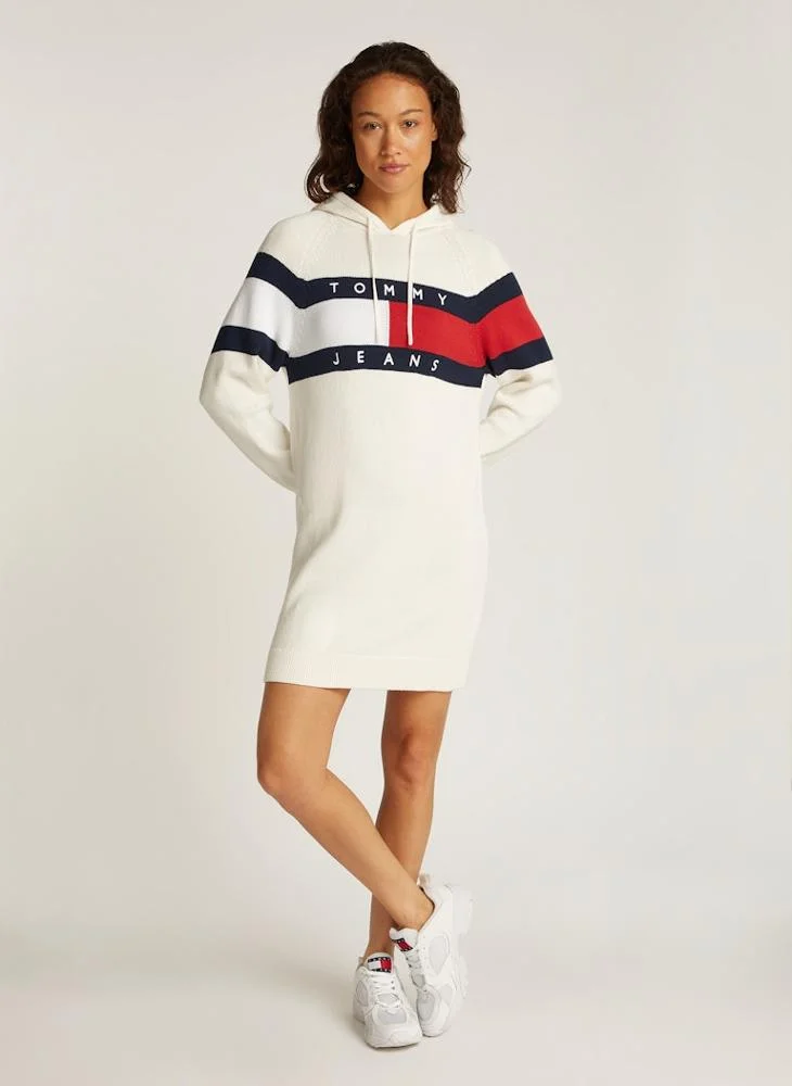 تومي جينز Hooded Logo Dress