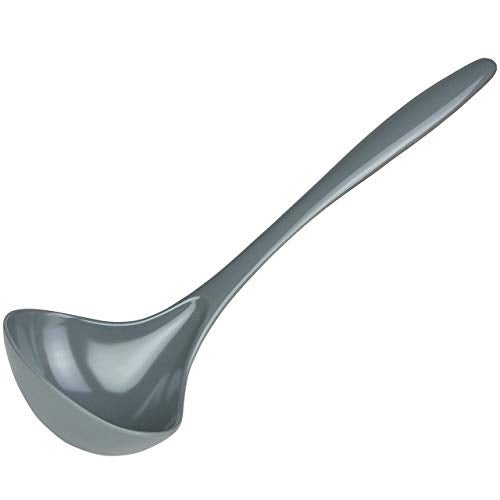 Gourmac Hutzler 11 Inch Melamine Soup Ladle Steel Gray