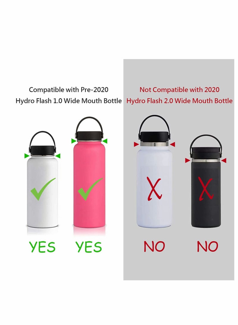 Excefore مقبض زجاجة ماء بارا كورد مع حزام كتف مناسب لزجاجات الفم العريض من 12 أونصة إلى 40 أونصة، حزام زجاجة بارا كورد لحمل الزجاجة للمشي والتسلق والتخييم - Image 3