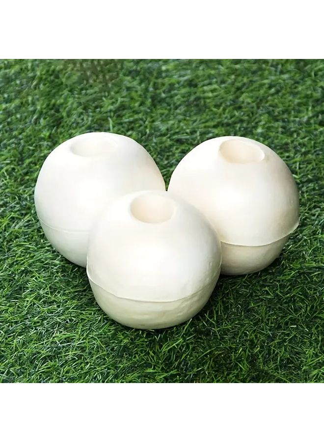 3 قطع من كرات التعويم البيضاء من البولي فينيل كلوريد الرغوي مقاس 8 سم لعوامات التثبيت الصلبة لبرك الأسماك - Image 2