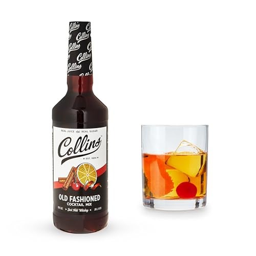 Collins Chicago Collins Old Fashioned Mix, Made With Real Brown Sugar and Cherry Juice With Aromatics, Classic Cocktail Recipe Ingredient, Home Bar accessories Cocktail Mixers, 32 fl oz - Image 1