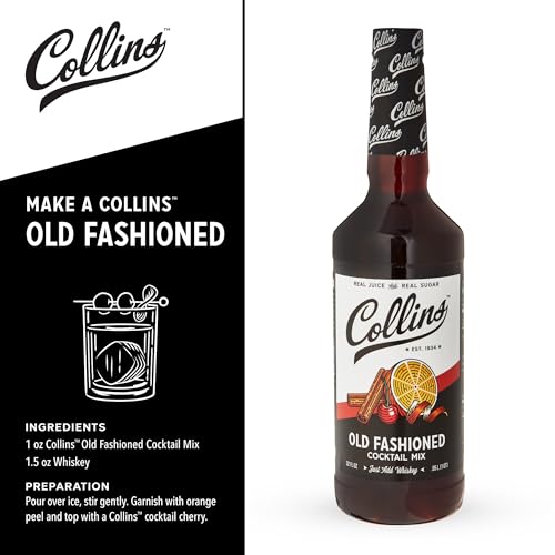Collins Chicago Collins Old Fashioned Mix, Made With Real Brown Sugar and Cherry Juice With Aromatics, Classic Cocktail Recipe Ingredient, Home Bar accessories Cocktail Mixers, 32 fl oz - Image 3