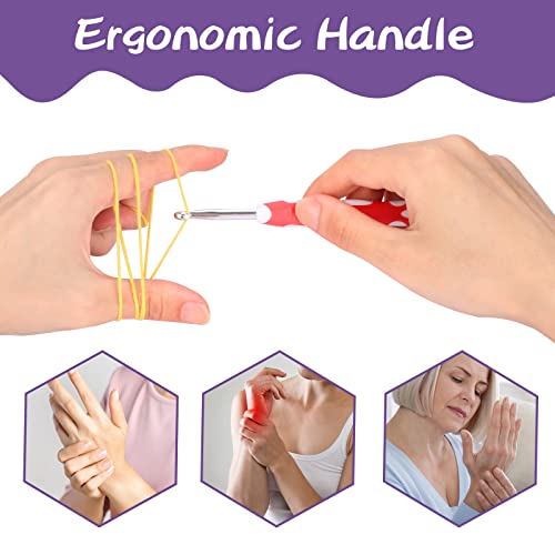 Ruidi TPR and ABS Handle Crochet Hook(9pcs) - Image 4