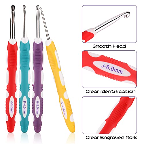 Ruidi TPR and ABS Handle Crochet Hook(9pcs) - Image 3