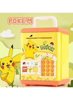 Kids Toys Secure Banking Solution: Pokemon Style ATM Machine with Card & Fingerprint Unlock Yellow  - Image 4