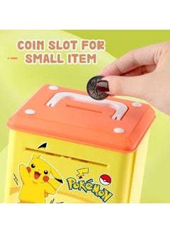 Kids Toys Secure Banking Solution: Pokemon Style ATM Machine with Card & Fingerprint Unlock Yellow  - Image 5