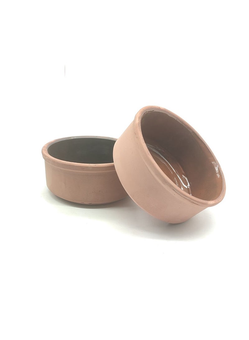 8-Piece Pottery Bowl Brown  - Image 2