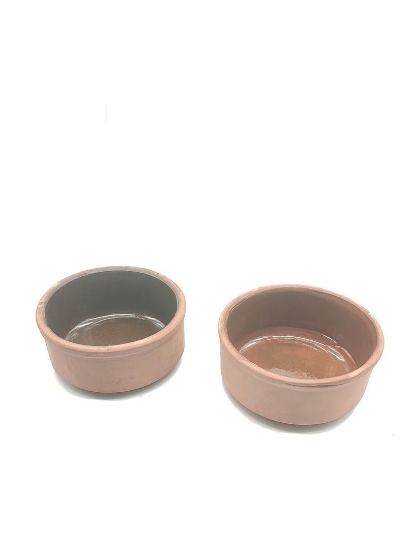 8-Piece Pottery Bowl Brown  - Image 3
