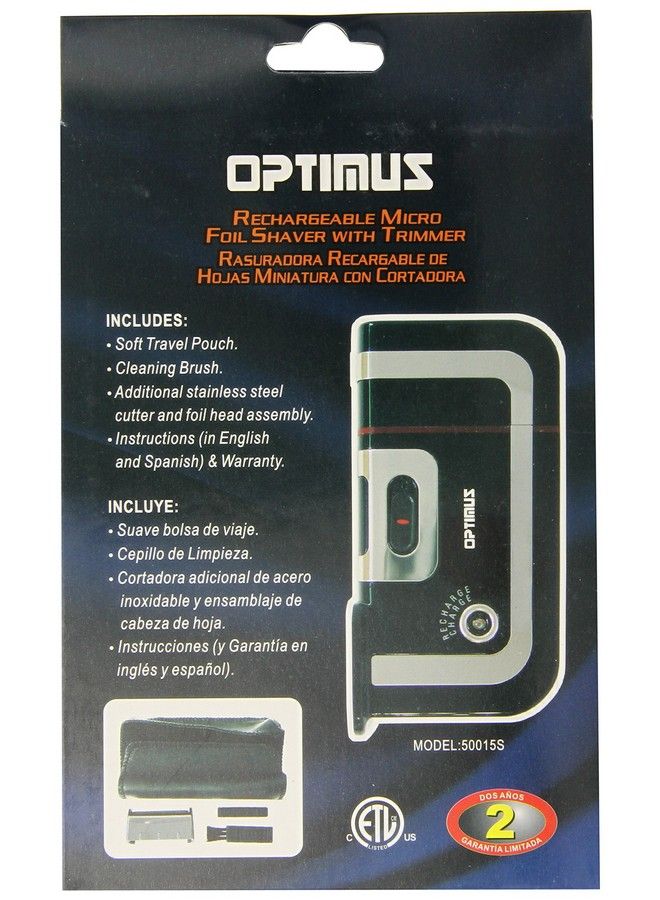 Optimus 50015 Rechargeable Pocket Palm Shaver Black - Image 3