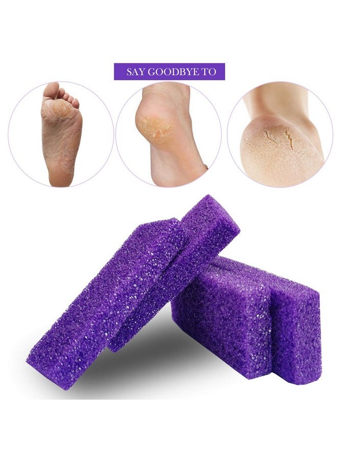 Tailpa - 40 Pcs Pumice Stone For Feet Foot Scrubber Sponge For Feet Care And Callus Remover Mini Disposable Pumice Pads For Dead Skin Remover (Purple) - Image 1