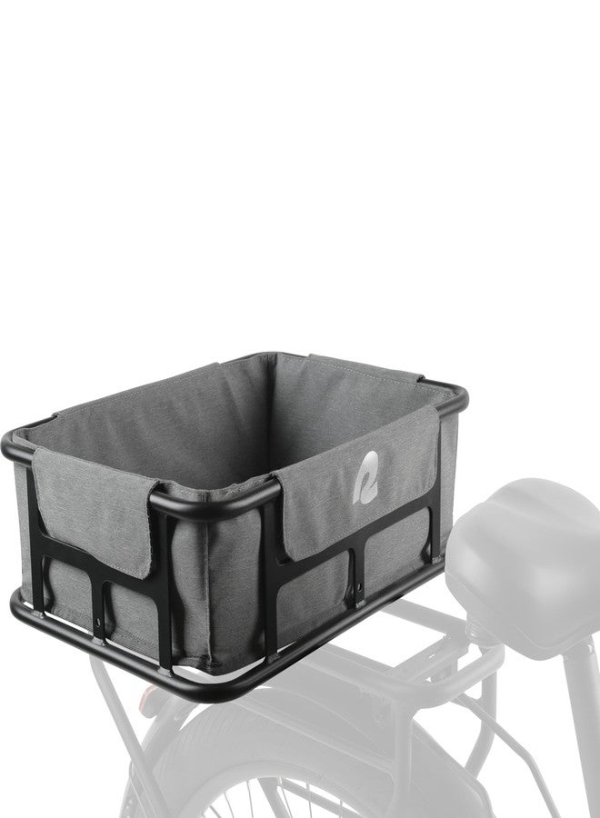 Retrospec EverythingBin Rear Rack EBike Basket Liner - Water-Resistant Fabric with Zippered Pocket & Hook and Loop Attachment - Lightweight 13x18x5.7in Cargo Organizer for Secure Storage & Easy Installation - Image 2