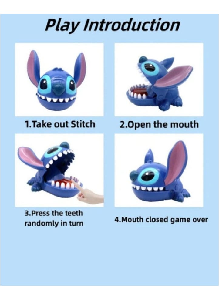 Stitch Teeth Game for Kids, Stitch Teether Dentist Toys, Funny Toys (Blue)