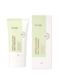 iUNIK Centella Calming Moisture Daily Sunscreen SPF 50+ PA++++ Matte & No White Cast Centella Asiatica Dry Oily Sensitive Vegan Korean Skincare 60ml  - Image 2