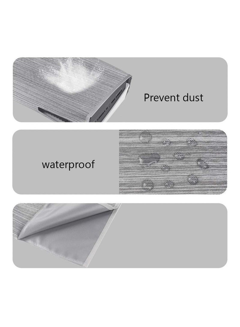 Captaintech Dust Cover Soft Thick Cover Sleeve for Playstation 5 Console Digital Edition & Regular Edition, Anti Scratch Waterproof Cover Sleeve, Easy Access Cable Port (Gray) - Image 3
