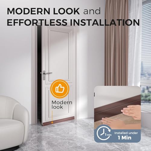 Copelle 39 Inch Silicon Door Guard Bottom Sealing Strip | Self Adhesive Door Gap Filler Rubber | Door Bottom Sealing Strip Guard | Protector from Cockroach, Insect, Bugs, Air & Dust - Image 5