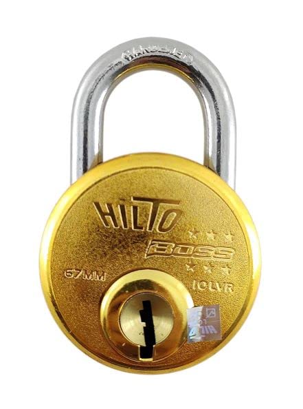 GOYALKART HILTO 67MM Boss Pad Lock with 4 Keys Suitable for Drawer Alimrah and Door  - Image 1