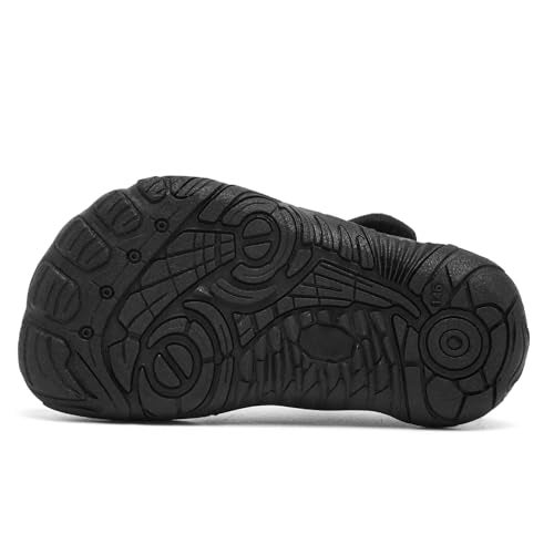 Racqua Toddler Baby Water Shoes Girls Boys Beach Quick Dry Outdoor Sports Water Shoes Non-Slip Breathable Swim Pool Lightweight Aqua Shoes Black Toddler 9 - Image 5